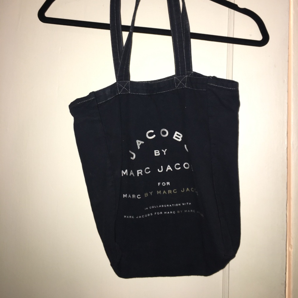 Marc Jacobs navy blue canvas mini tote
